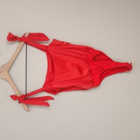 Superdown from Revolve Andrea Red Tie Strap Bodysuit - Picture 9 of 10